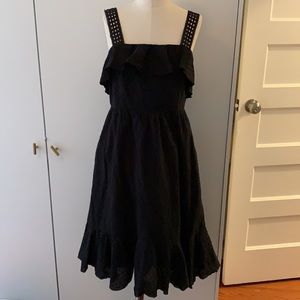 Black cotton dress